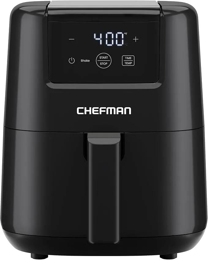 Tu regalo económico CHEFMAN Mini Freidora de Aire Digital de 2 Cuartos con Cesta Antiadherente Apta para Lavavajillas, Ideal para Cocinas Pequeñas y Comidas Rápidas.​

